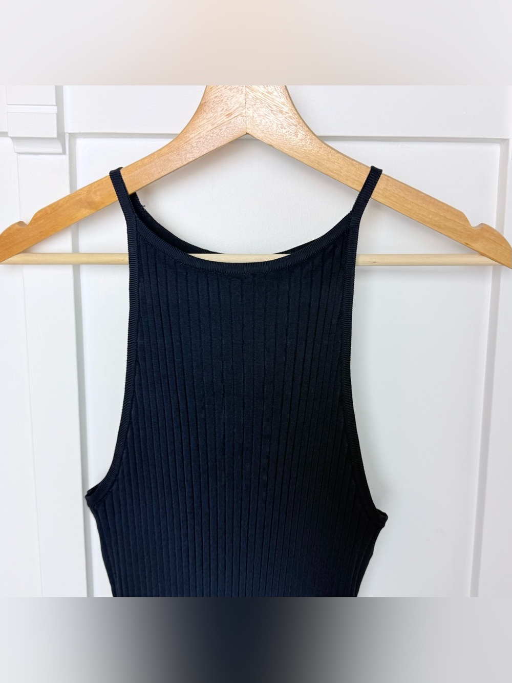 Ted Baker London Navy Ribbed High-Neck Tank